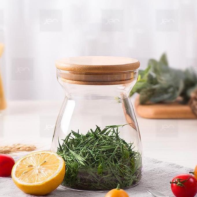 Leone- Toples Kaca Makanan Storaged Jar Display Food 600Ml