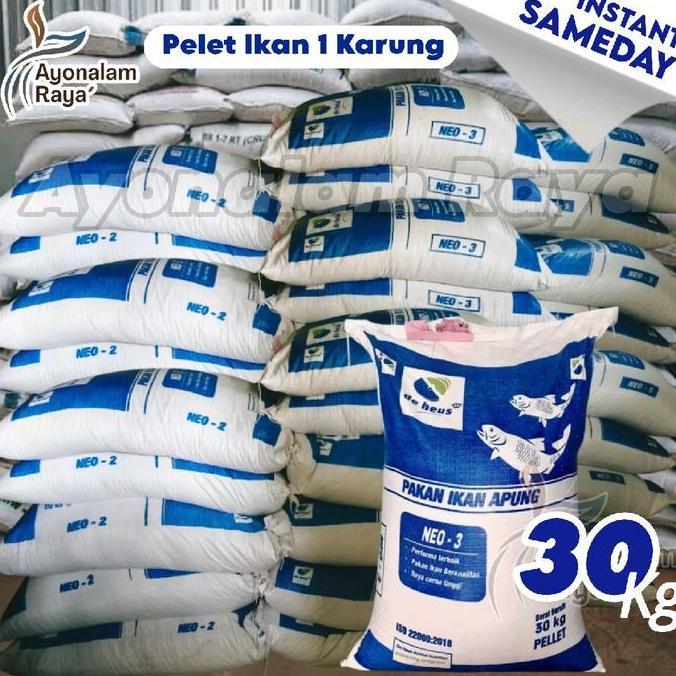 Pakan Pelet Ikan Lele Nila Mas 1 Sak Karung 10 20 30 Kg Protein Tinggi Cepat Besar LM