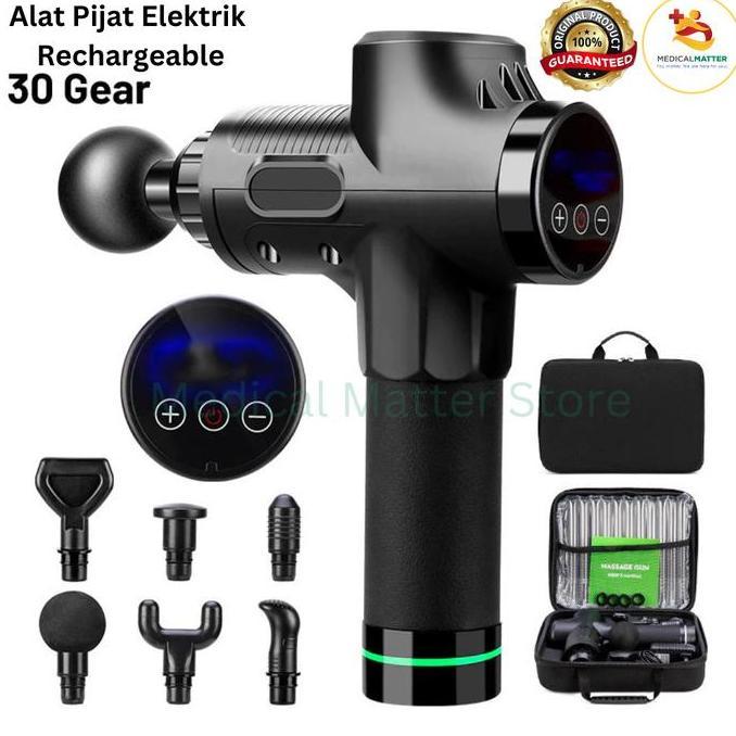 hutavia_store - rlaxyoo alat pijat elektrik pundak punggung tangan paha betis leher massager gun mac