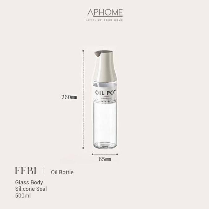 Leone- Aphome Botol Minyak Botol Saos Kaca Estetik Wadah Cairan Febi