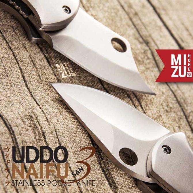 Whyx- Mizu Uddonaifu-San Stainless Pocket Knife Pisau Saku Lipat Browning