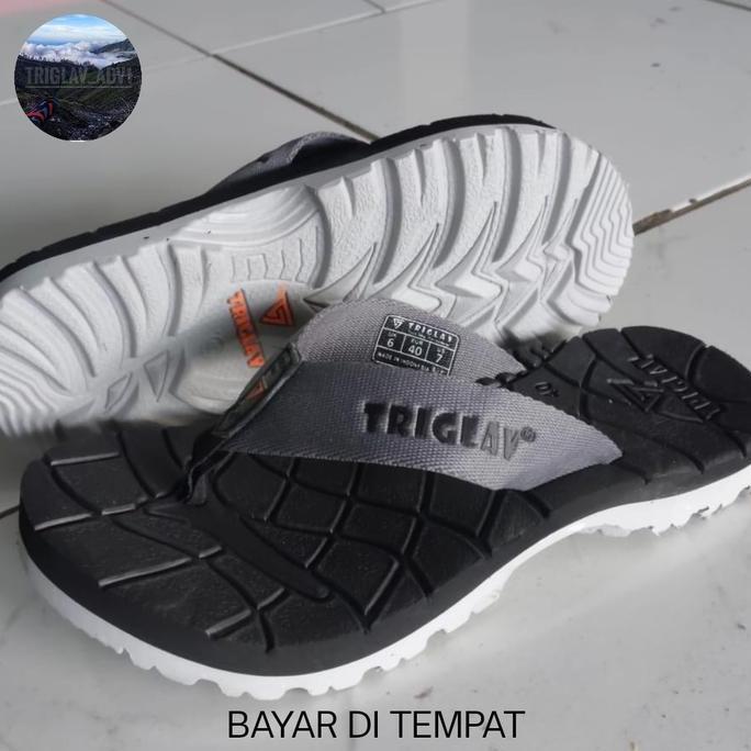 Whyx- Sandal Jepit Pria Triglav Original,Sandal Pria Wanita,Sandal Eiger Sendal Black