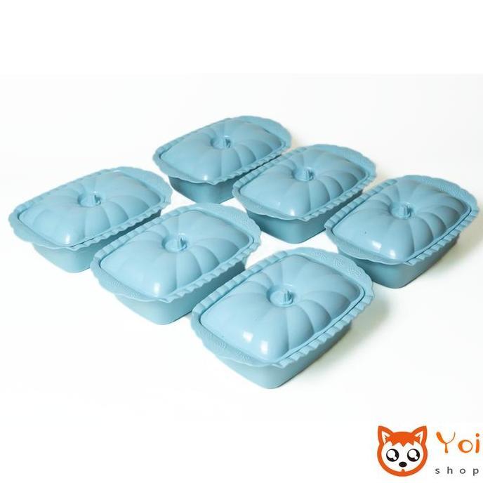 Deoch- (6Pcs) Set Basi Prasmanan Plastik / Wadah Saji Prasmanan / Tempat Makan Prasmanan Set / Wadah