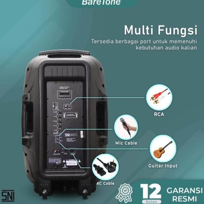 Promo Paket Bonus Speaker Aktif Portable 15 Inchi Baretone Max15Al Original Cod