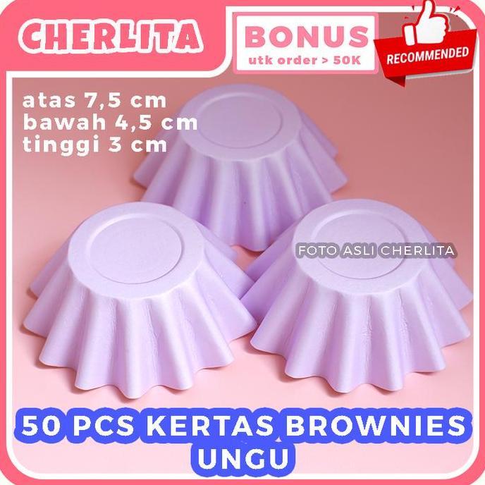 Sid- Kertas Cup Brownies Tebal Foodgrade Cupcake Kue Potong Cantik Laminasi