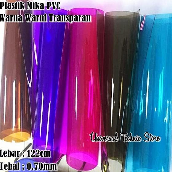 TERBARU 2026 Plastik Mika Lentur PVC Warna Warni Lebar 122cm Tebal 0,50mm