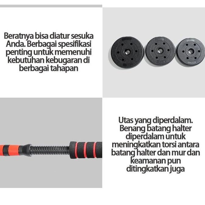 Whygym- Spot BarangDumbbell Set 20Kg Peralatan Fitness Barbel Set 20 Kg Angkat Besi Dumbbell