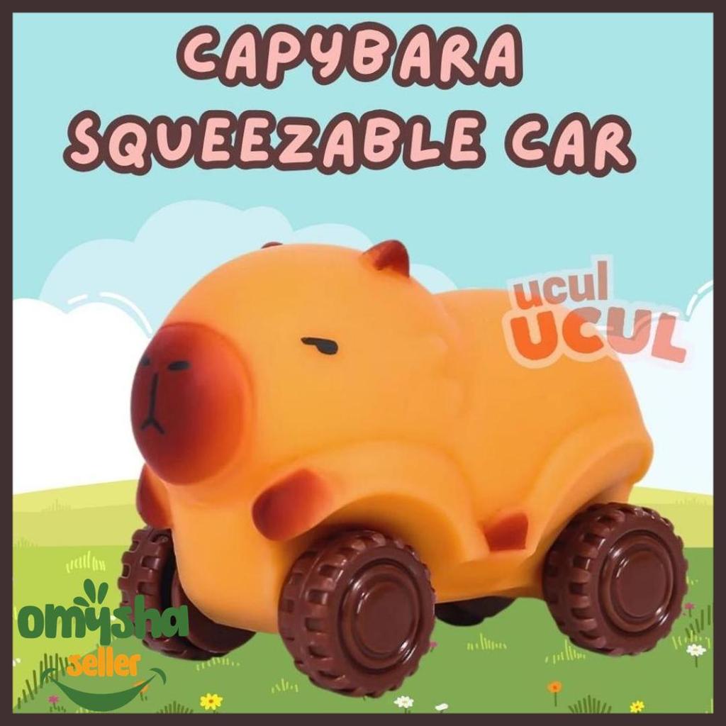 Exclusive [Ucul Ucul] Mainan Mobil Gantungan Squishy Capybara Stress Relieve