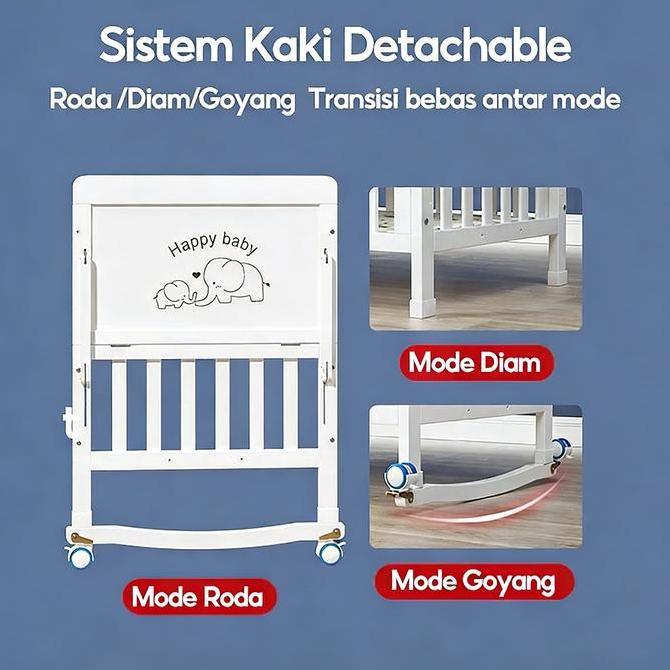 Urboydua3 - [Live] Box Bayi Lipat Tempat Tidur Murah/Baby Bed Box Kayu/Little Equi Box Bayi/Box Temp