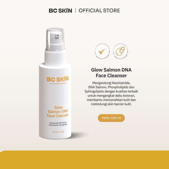 HARIWIJAYA_GONDANG - BC SKIN GLOW SALMON DNA FACE CLEANSER - FACIAL WASH GLOWING - SABUN CUCI MUKA D