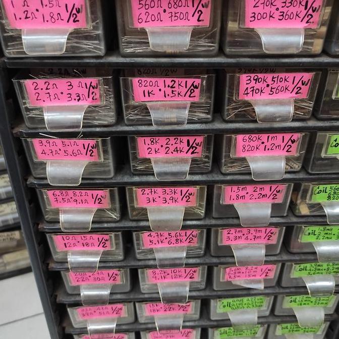 Resistor 1/2 wat 5 1 ohm sampai 1mega ohm