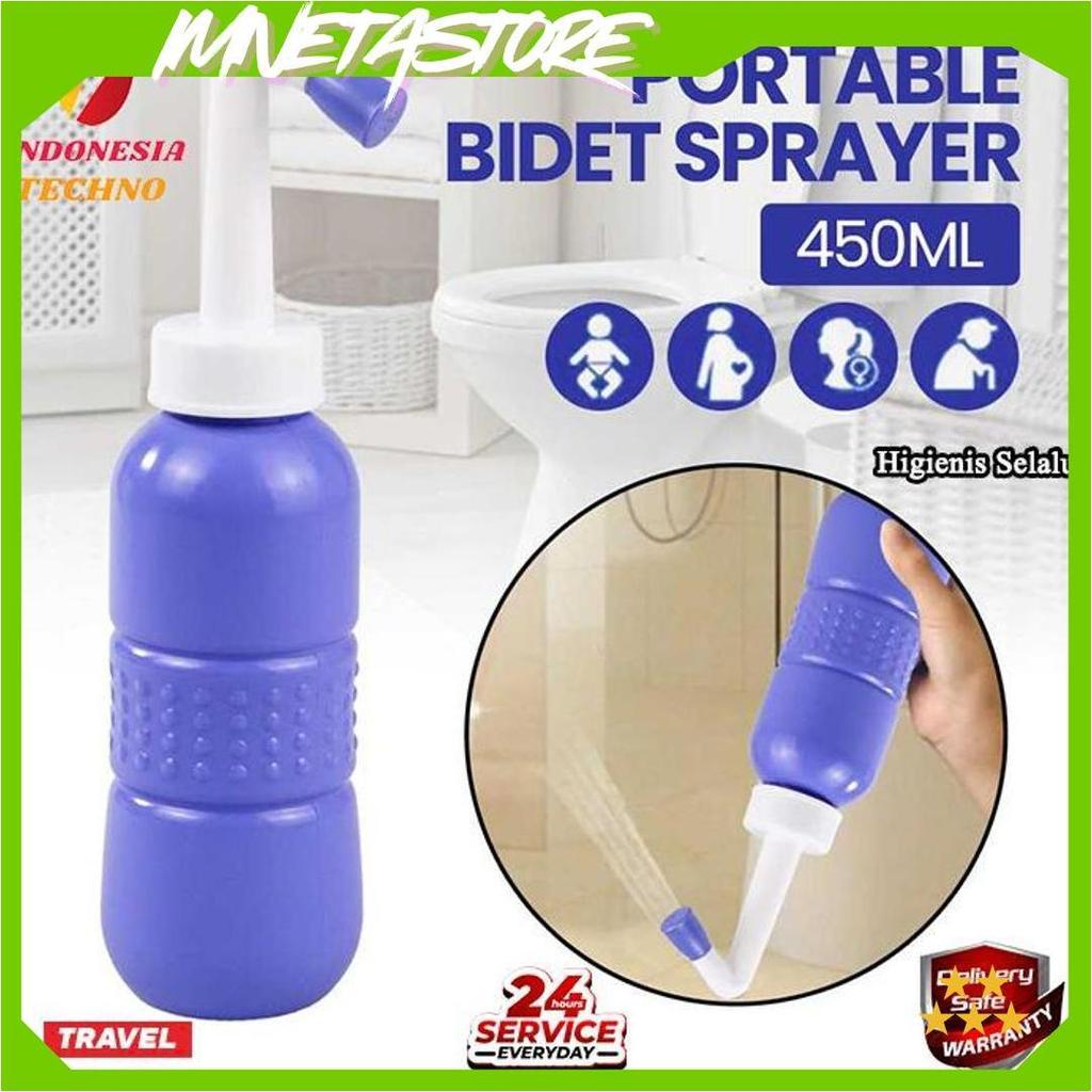 Semprotan Cebok Toilet Portable Travel Bidet Sprayer 450ML Blue Bidet Sprayer | Portable Travel Alat
