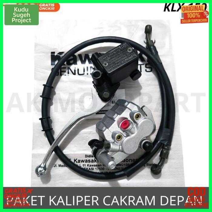 Quality Kepala Babi Kaliper Depan + Master Rem Set Depan Klx 150 Paket Rem Set Depan + Kaliper Silve