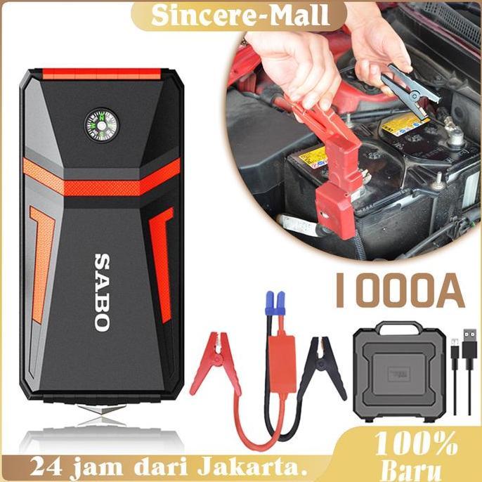 FERAYPO Jumper Aki Mobil Portable 1000mAh Powerbank Aki Mobil Jumper Jump Starter Aki Mobil