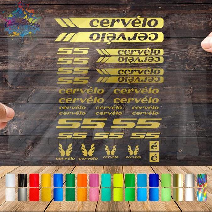 Cutting Stiker Cervelo Variasi Sepeda Sticker Frame Aksesoris Body - Motorcycle