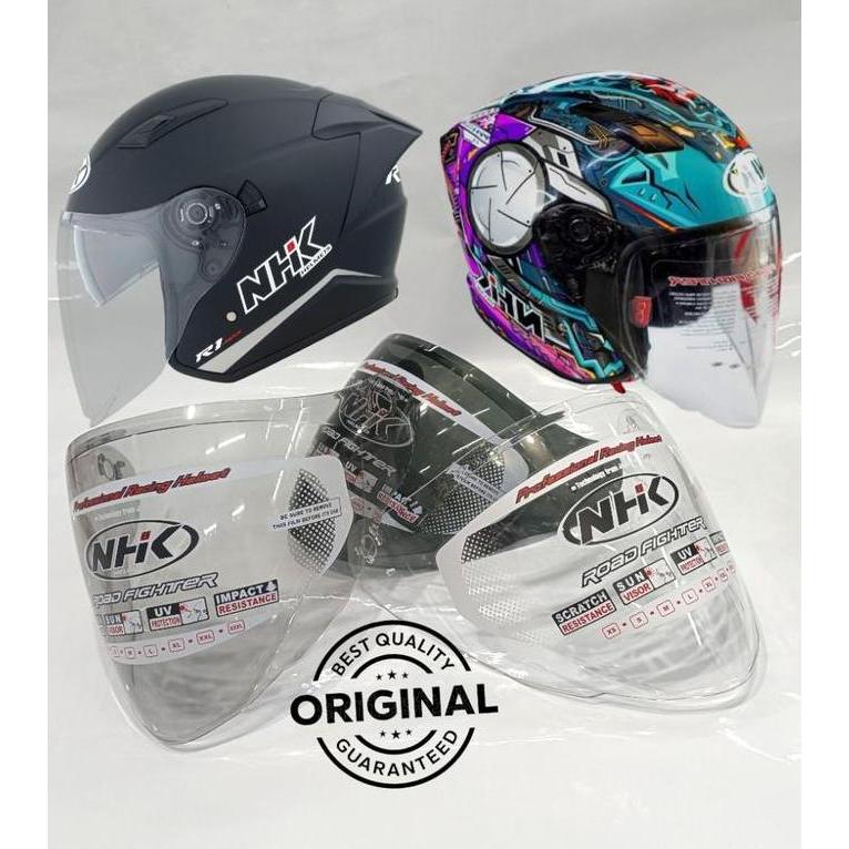 Kaca Helm NHK R1 Elite Max / VISOR HELM NHK R1 MAX | R1 ELITE | LIGHT SMOKE  NHK