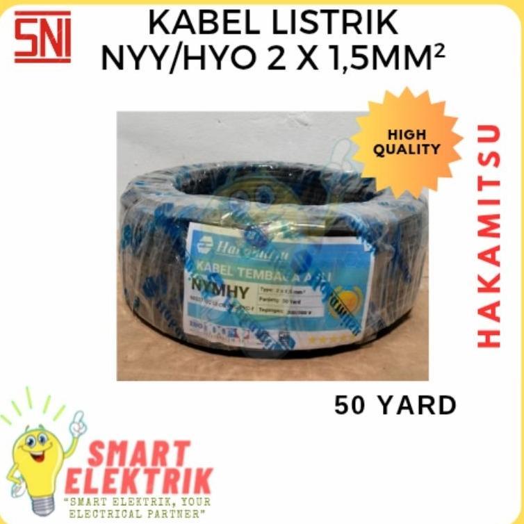Hakamitsu - Kabel Serabut Nym/ Nyy Hyo 2X1.5 Sni 50Y Kabel Serabut