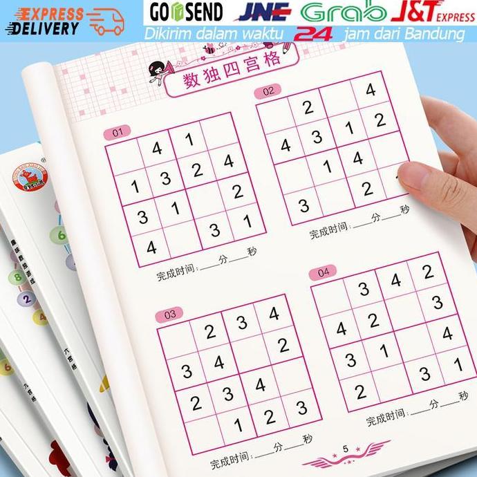 YUZABA Sudoku Book Number Place Buku Aktivitas Latihan Angka Belajar Berhitung Anak