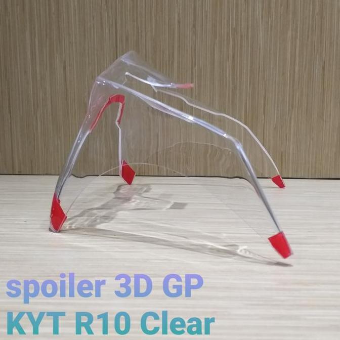 Spoiler KYT R10 3D Seri GP Clear Terlaris