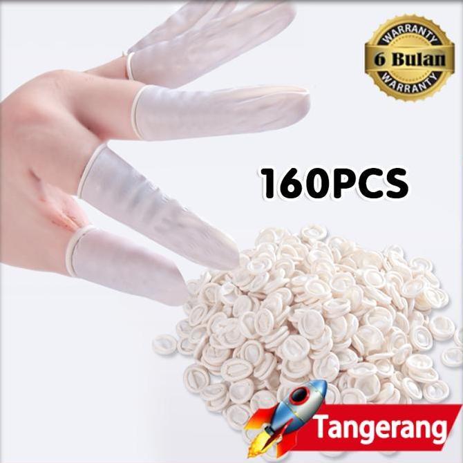 XLOGIPO 160pcs Sarung Jari Dental Finger Coat Cot / Karet Finger Coat Sarung Jari