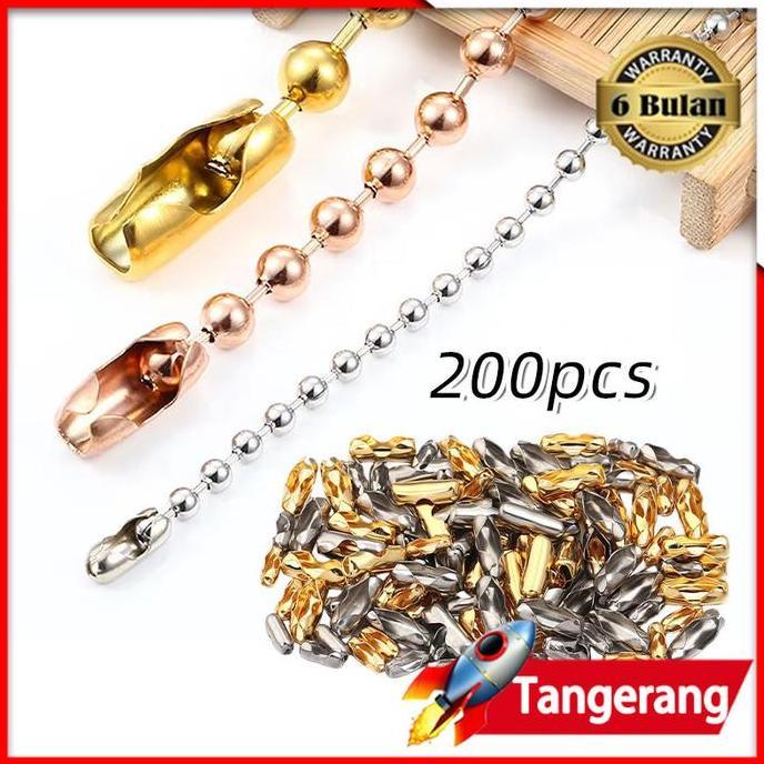 AYOBAKUL 200pcs Kait Cantolan / Pengait Kalung Besi / Besi Kaitan Lada / Aksesoris Pengait Gelang / 