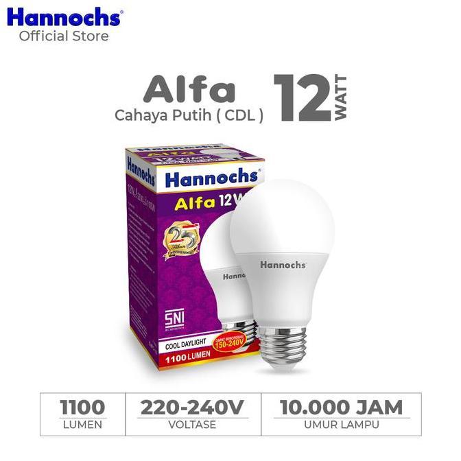 Hannochs Lampu LED Alfa 12 Watt Paket 4 Pcs