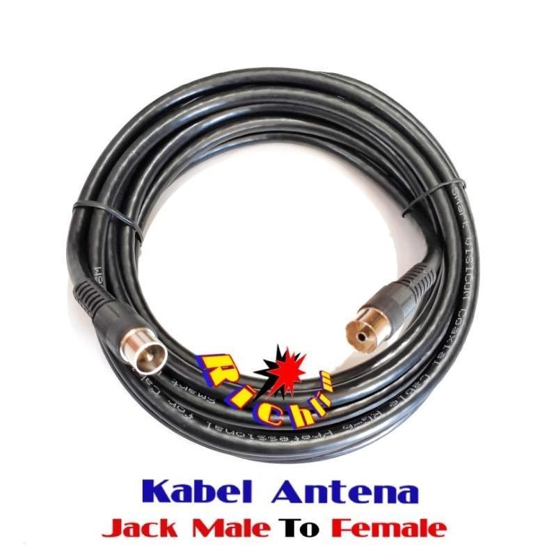 HANNABIMART KABEL LOOP OUT ANTENA TV MALE TO FEMALE / KABEL ANTENA TV JUMPER/PARALEL ANTENA CEWEK CO