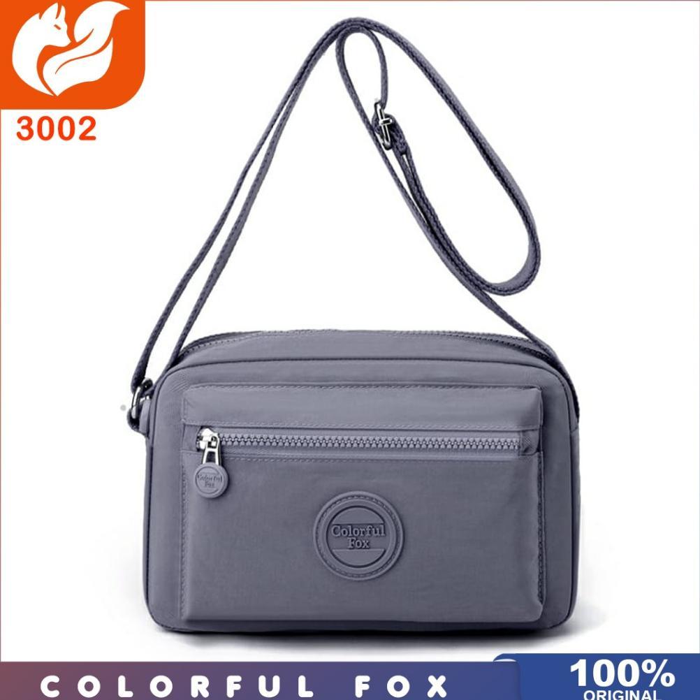 Promo Colorful fox ori - Tas selempang wanita colorful fox 3002 Polyester tas wanita original