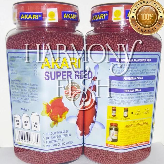 Pescare- Akari Super Red 300Gr 1Mm Pelet Pakan Ikan Koi Koki Louhan