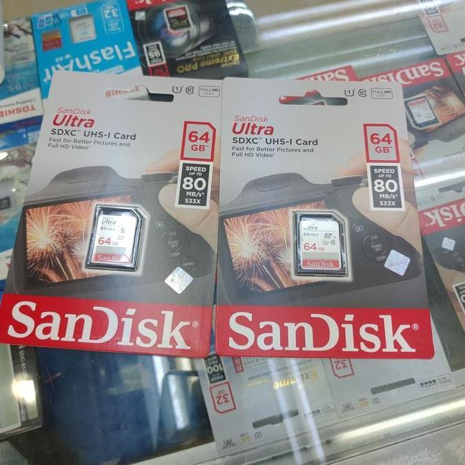 NEW SANDIKS ULTRA 64GB SDXC SPEED 80MB/S (ORI) ORI