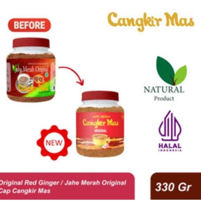 LVIKOM_ - JAHE MERAH BUBUK ORIGINAL CAP CANGKIR MAS 330 GRAM