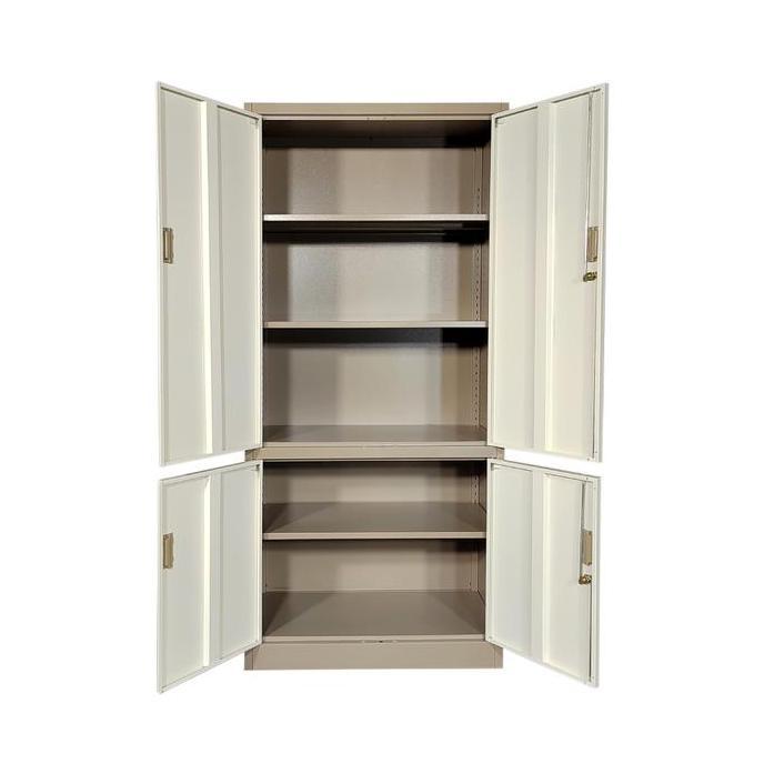 Goplan- Informa Kiev Lemari Arsip Kantor Metal 4 Pintu - Cokelat Filling Kabinet Penyimpanan Dokumen