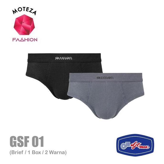 NEW CELANA DALAM UNDERWEAR BRIEF PRIA - GT MAN GSF01 MINI SPANDEX - ISI 2 PCS KARET KATUN LEMBUT NYA