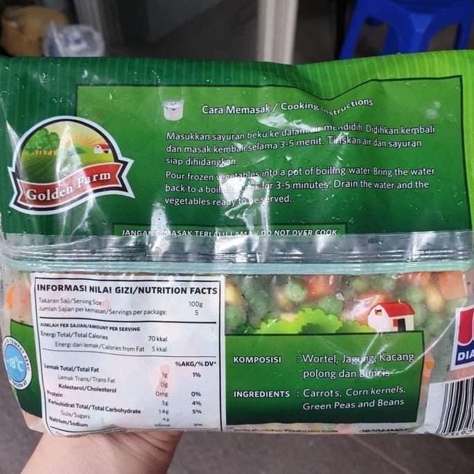 Verdura- Mix Vegetable Sayuran Frozen Golden Farm