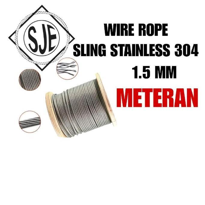 Promo Sling Stainless 1.5Mm / Seling Stainless 1.5Mm / Kawat Sling Stainless 1.5Mm / Stainless Steel