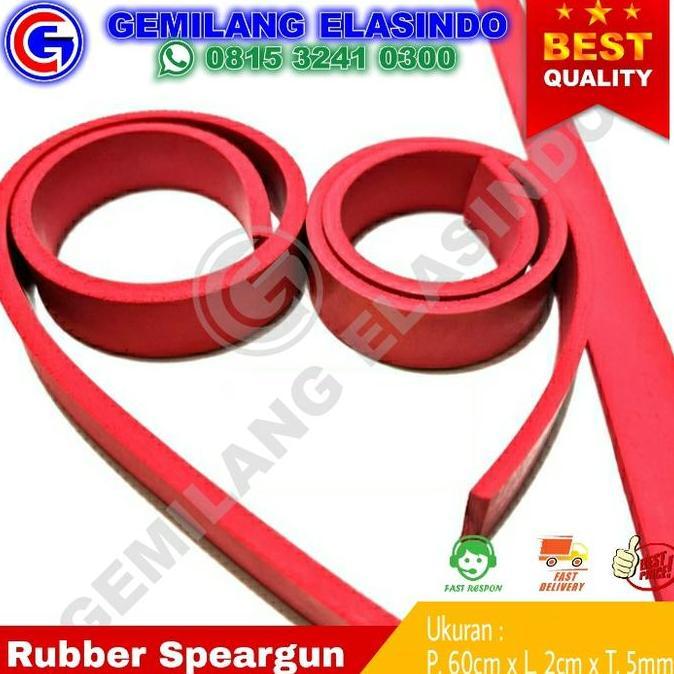 Rubber Speargun P. 60cm x 5mm | Karet Panah Ikan Pipih | Karet Ketapel