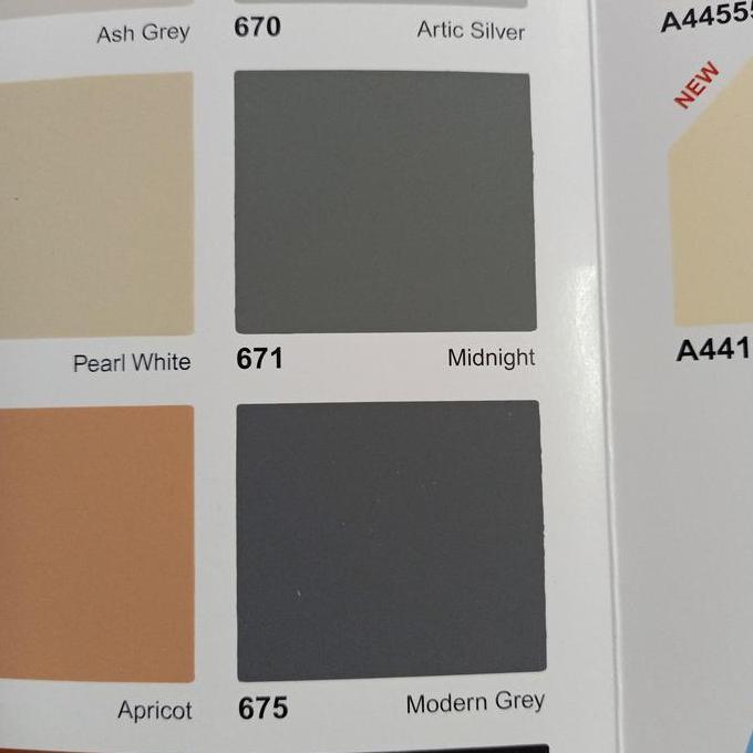Cat tembok Avitex 675 Modern Grey kemasan 1 kg ( Abu sangat Tua )