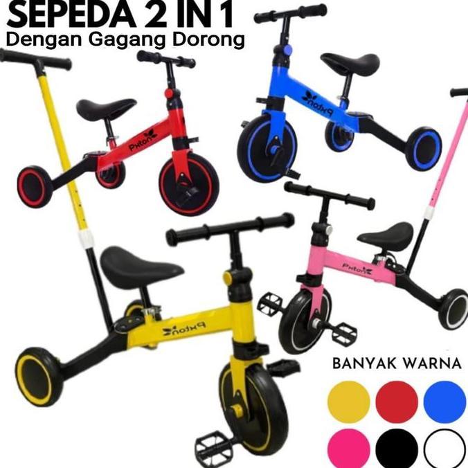 NEW SEPEDA ANAK TIGA RODA LIPAT 2 IN 1 BAYI KECIL KESEIMBANGAN 1 2 3 TAHUN ORI