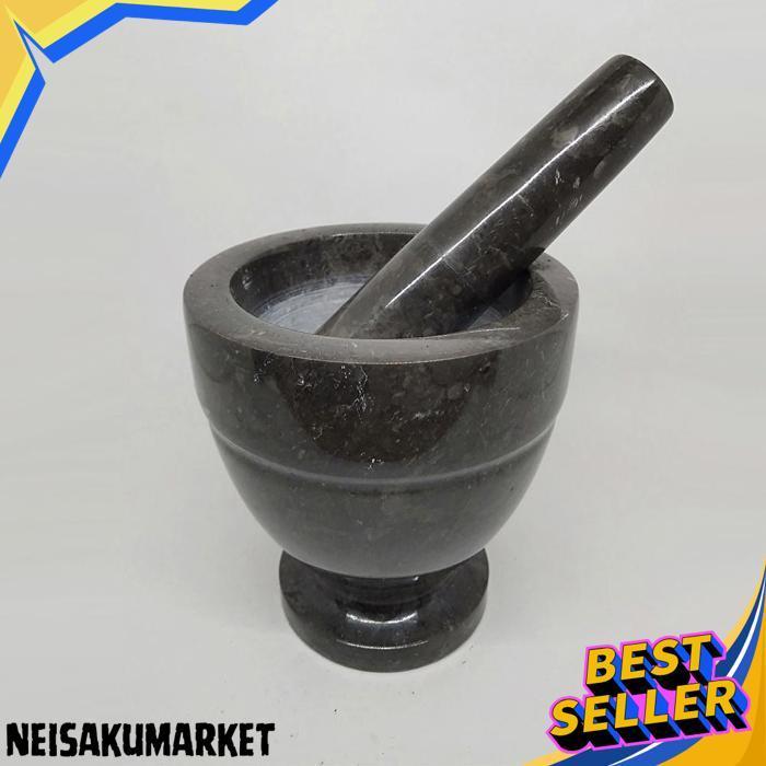 Lumpang Alu Batu Lesung Mini Marmer Asli Tumbukan Tumbuk Obat Puyer Ulekan Ulek Mortar & Pestle 4/11