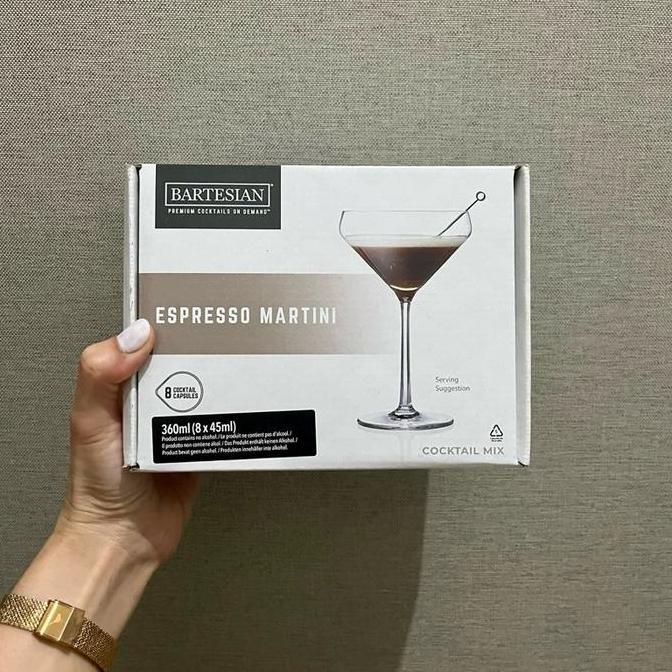 [ALKOHOL FREE] Bartesian Espresso Martini Drinks Pods Cocktail Mixer Ingridients for Vodka Cocktail,