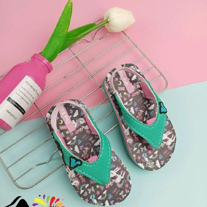 Vivakids Sandal Anak Perempuan Sandal Jepit Anak perempuan Sandal Bayi Cewek motif karakter lucu usi