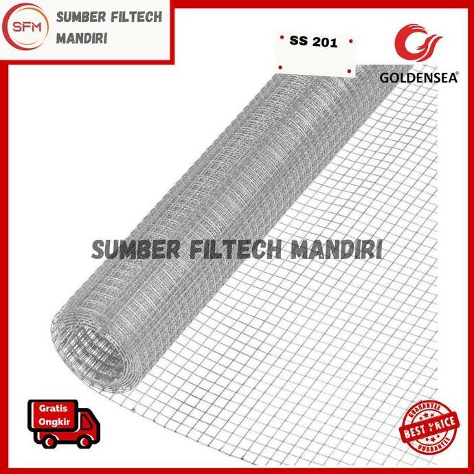 Bigbax- Kawat Ram / Loket Stainless Steel 201 (6Mm, 10Mm, 15Mm) Lebar 1 Meter