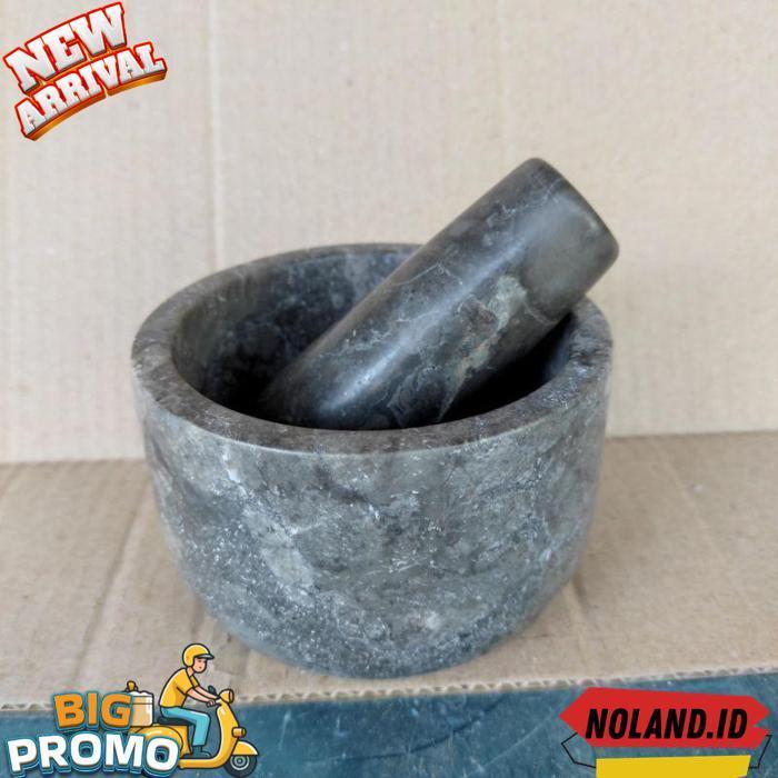 Lumpang Alu Batu Marmer Alat Penumbuk Obat Dan Bumbu 4/11