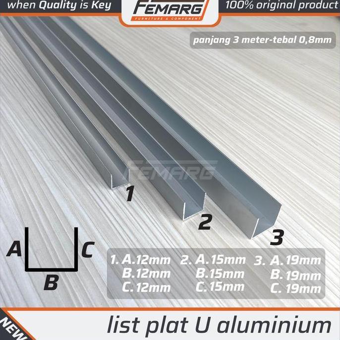 LIST PLAT U ALUMINIUM FEMARG