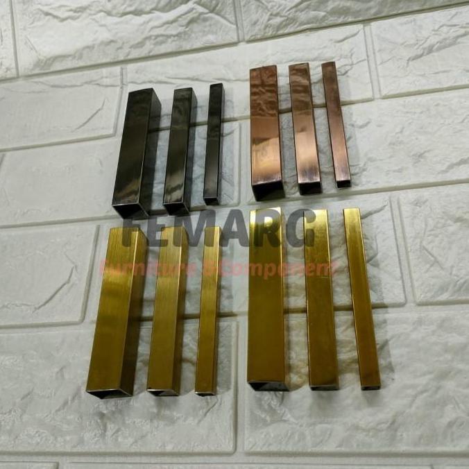 HOLLOW STAINLESS 25X25mm FEMARG SUS 201 MIRROR GOLD |ROSE GOLD |BLACK