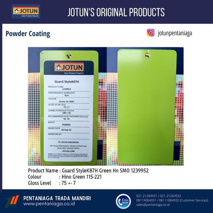 Powder Coating Jotun Green Hn SMO 1239952PX20