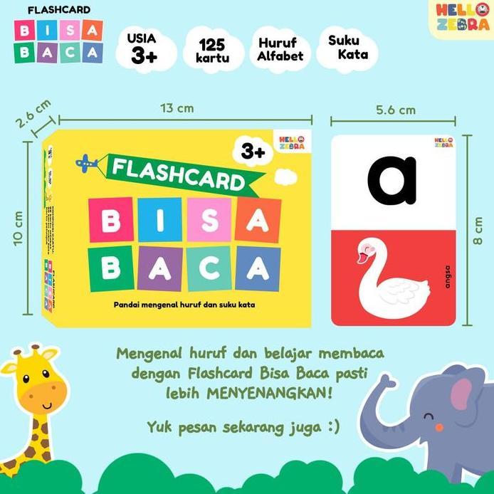 Flash card bisa baca Flash card membaca Flash card Huruf