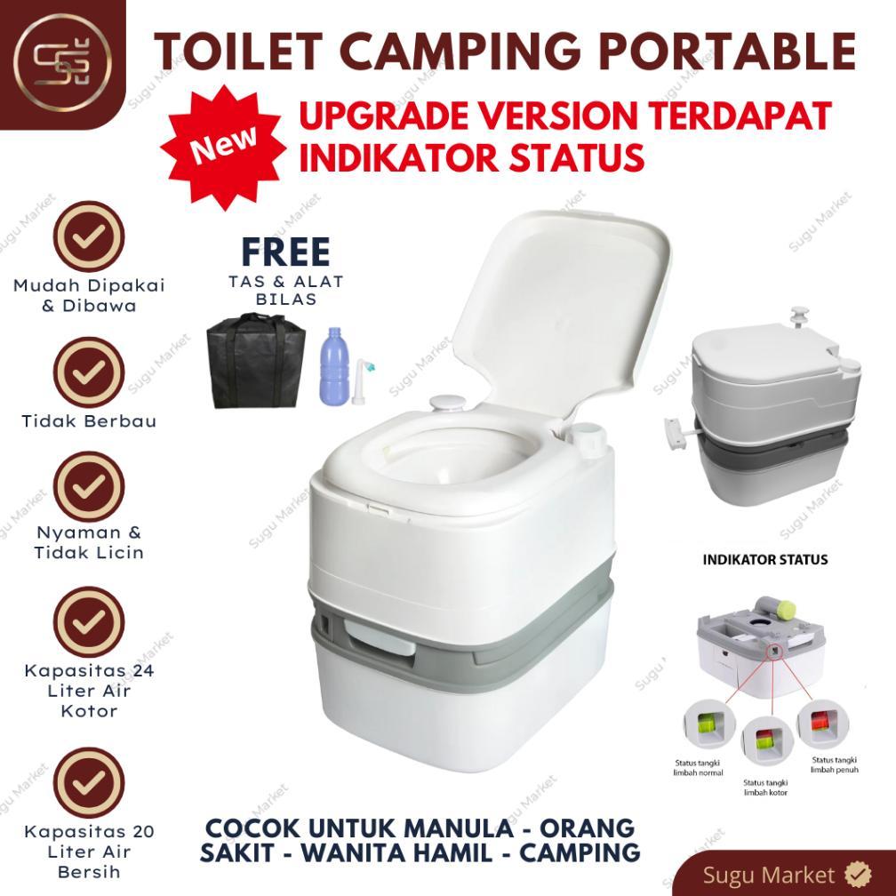 Toilet Portable 24L Bisa Flush | Toilet Portable Untuk Orang Tua Ibu Hamil | Toilet Portable Camping