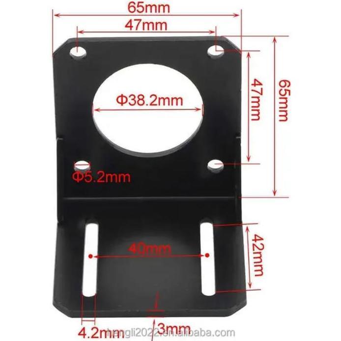 Bracket L mounting dudukan kaki motor stepper NEMA 23 NEMA23 baja 57