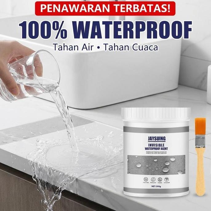 Ready Jaysuing Lem Anti Bocor Keramik Kamar Mandi Kolam Lem Transparant 300gr Waterproof Glue Sealan